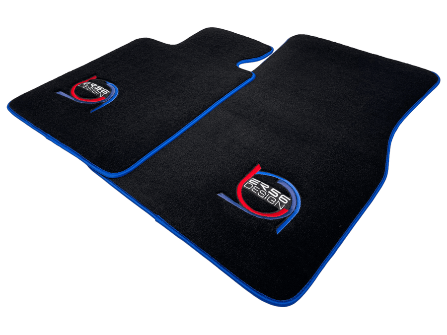 Black Floor Mats For BMW M3 E93 ER56 Design Limited Edition Blue Trim - AutoWin
