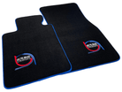 Black Floor Mats For BMW M5 Series F90 ER56 Design With Blue Trim - AutoWin
