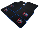 Black Floor Mats For BMW M8 F93 4-door Gran Coupe ER56 Design Limited Edition Blue Trim - AutoWin