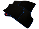 Black Floor Mats For BMW X1 Series E84 With Blue Trim - AutoWin