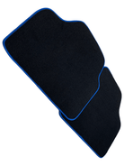 Black Floor Mats For BMW X1 Series E84 With Blue Trim - AutoWin