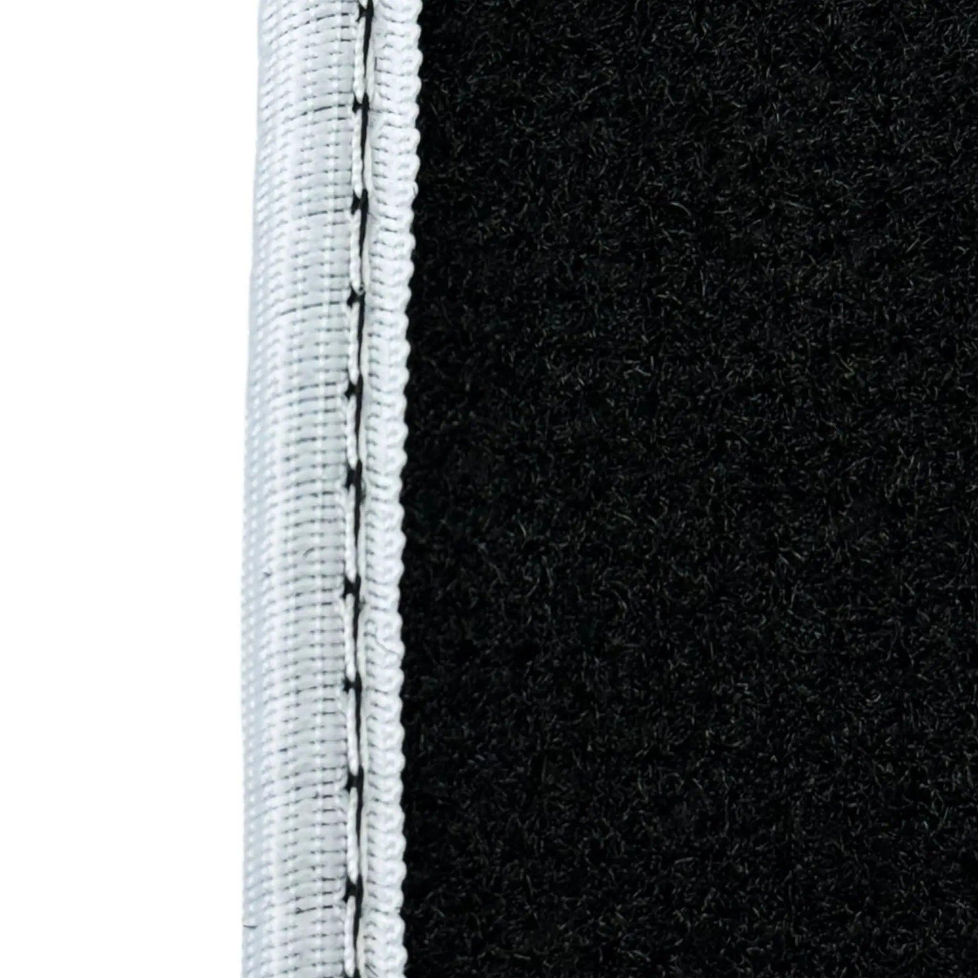 Black Floor Mats For BMW X6 Series E71 | White Trim - AutoWin