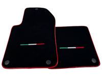 Black Floor Mats For Ferrari 599 Coupe 2006-2012 With Red Trim - AutoWin