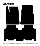 Black Floor Mats For Mercedes Benz A-Class W168 (2001-2004) | AutoWin Edition - AutoWin