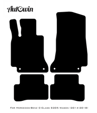 Black Floor Mats For Mercedes Benz C-Class S205 Wagon (2014-2018) | AutoWin Edition - AutoWin