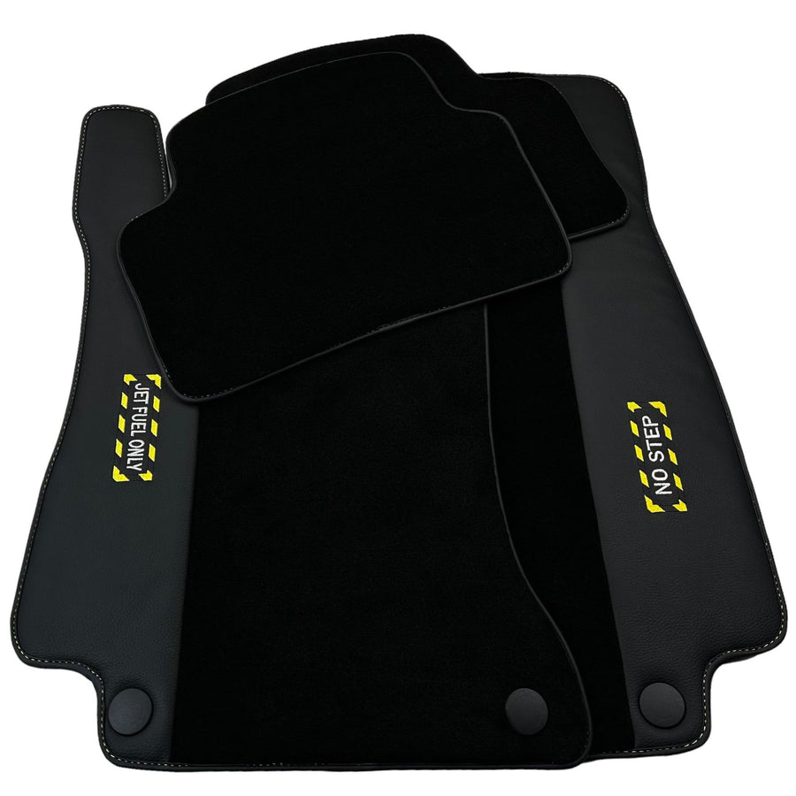 Black Floor Mats For Mercedes Benz CL-Class C215 Coupe (1999-2006) | Fighter Jet Edition - AutoWin