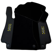 Black Floor Mats For Mercedes Benz CLK-Class C209 Coupe (2002-2009) | Fighter Jet Edition - AutoWin