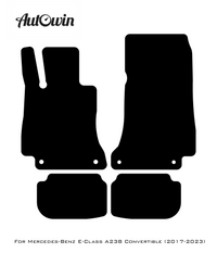 Black Floor Mats For Mercedes Benz E-Class A238 Convertible (2017-2023) | AutoWin Edition - AutoWin