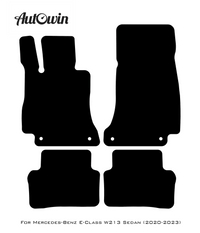 Black Floor Mats For Mercedes Benz E-Class W213 Sedan (2020-2023) | AutoWin Edition - AutoWin