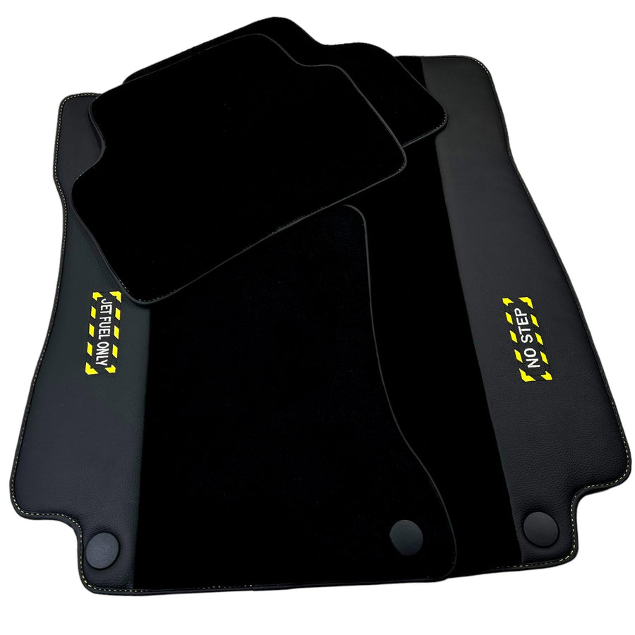 Black Floor Mats For Mercedes Benz GLA-Class H247 (2020-2023) | Fighter Jet Edition - AutoWin
