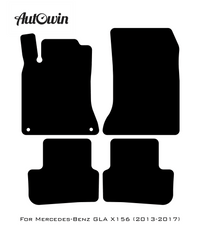 Black Floor Mats For Mercedes Benz GLA-Class X156 (2013-2017) | AutoWin Edition - AutoWin
