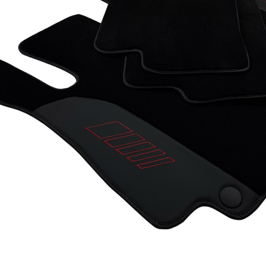 Black Floor Mats For Mercedes Benz S-Class V223 (2021-2023) Hybrid | AutoWin Edition - AutoWin