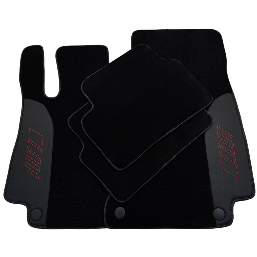 Black Floor Mats For Mercedes Benz S-Class V223 (2021-2023) Hybrid | AutoWin Edition - AutoWin