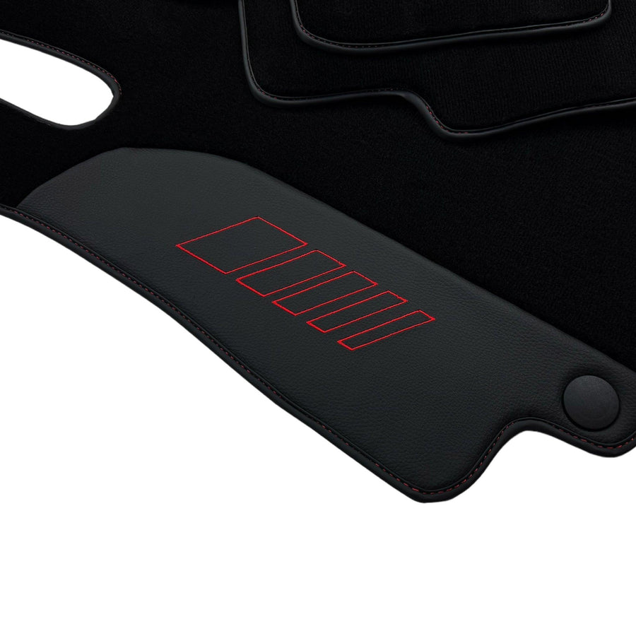 Black Floor Mats For Mercedes Benz S-Class V223 (2021-2023) Hybrid | AutoWin Edition - AutoWin