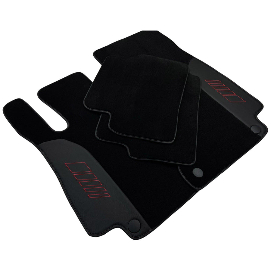 Black Floor Mats For Mercedes Benz S-Class V223 (2021-2023) Hybrid | AutoWin Edition - AutoWin