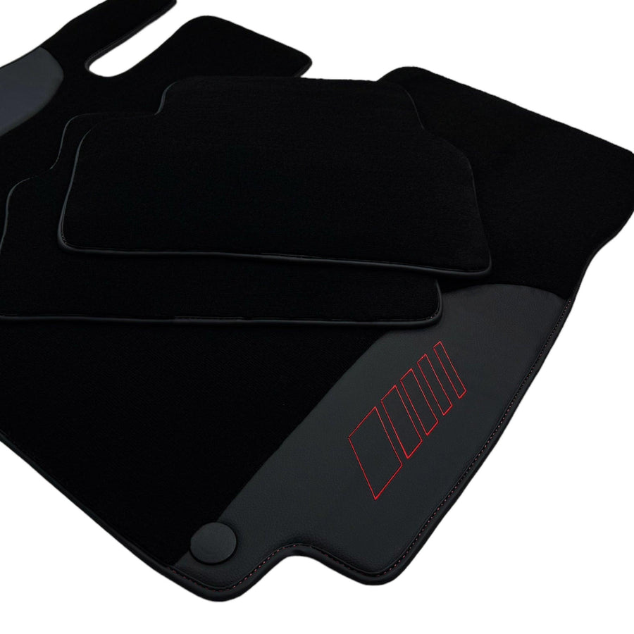 Black Floor Mats For Mercedes Benz S-Class V223 (2021-2023) Hybrid | AutoWin Edition - AutoWin