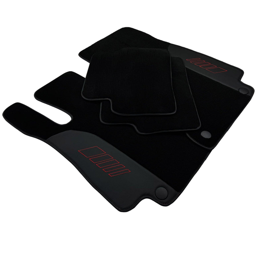 Black Floor Mats For Mercedes Benz S-Class V223 (2021-2023) Hybrid | AutoWin Edition - AutoWin