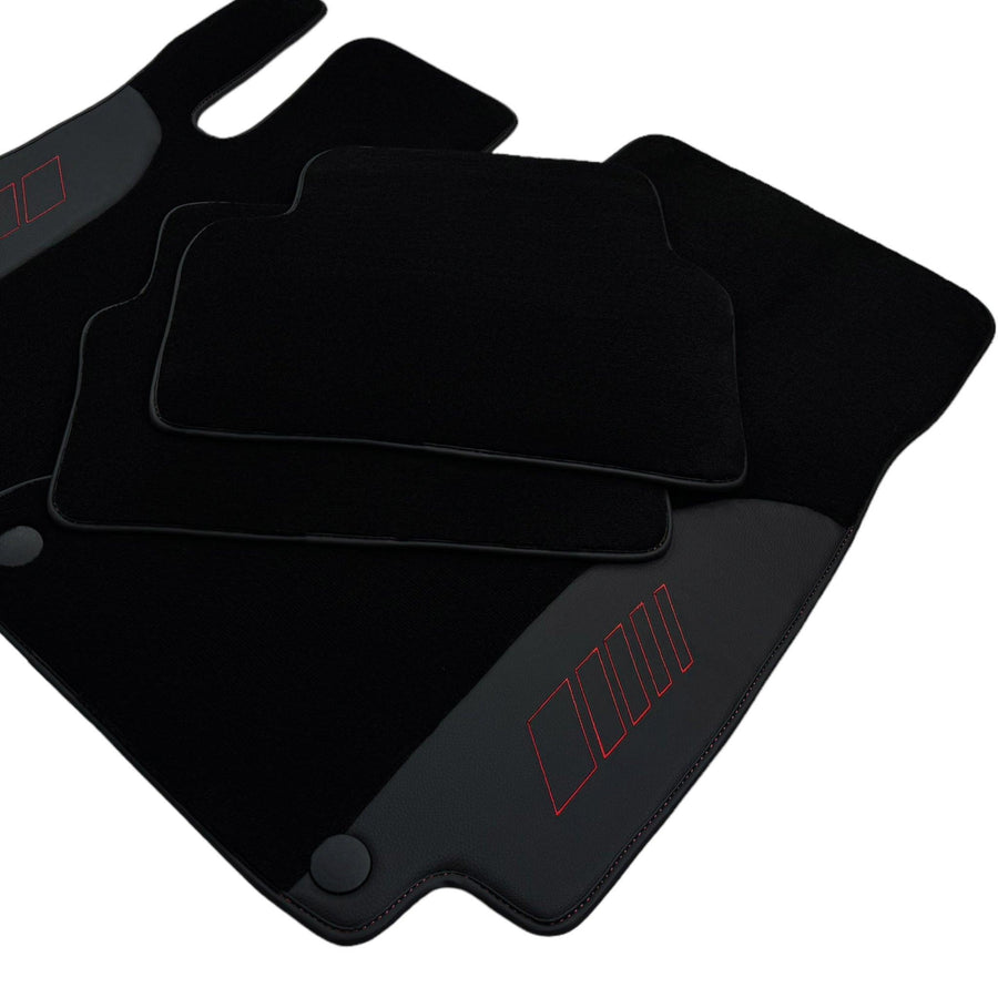 Black Floor Mats For Mercedes Benz S-Class V223 (2021-2023) Hybrid | AutoWin Edition - AutoWin