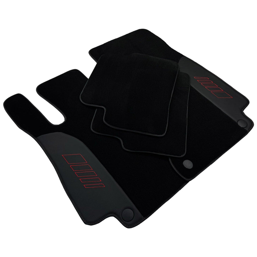 Black Floor Mats For Mercedes Benz S-Class V223 (2021-2023) Hybrid | AutoWin Edition - AutoWin