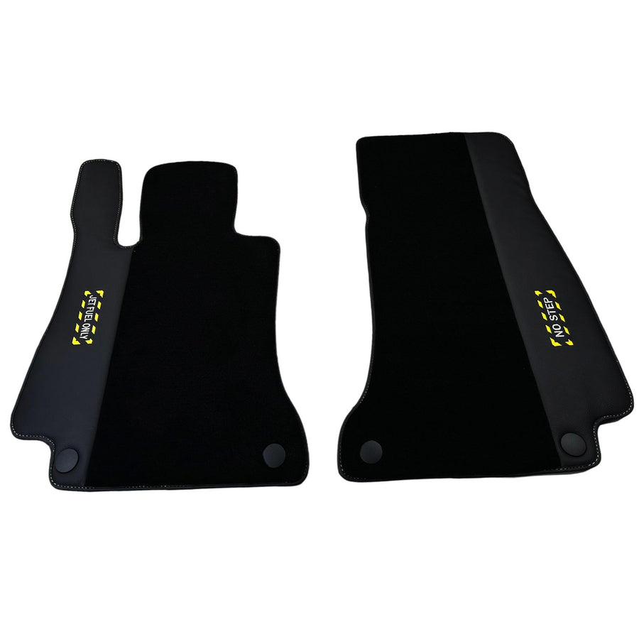 Black Floor Mats For Mercedes Benz S-Class V223 (2021-2023) Hybrid | Fighter Jet Edition - AutoWin