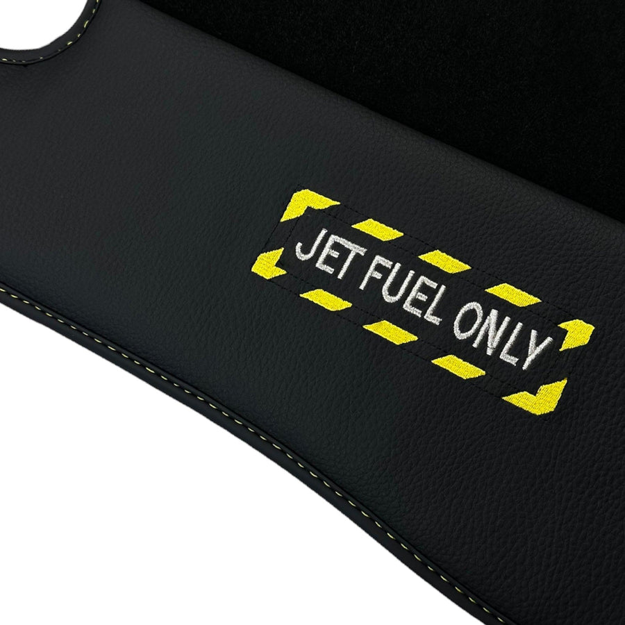 Black Floor Mats For Mercedes Benz S-Class V223 (2021-2023) Hybrid | Fighter Jet Edition - AutoWin