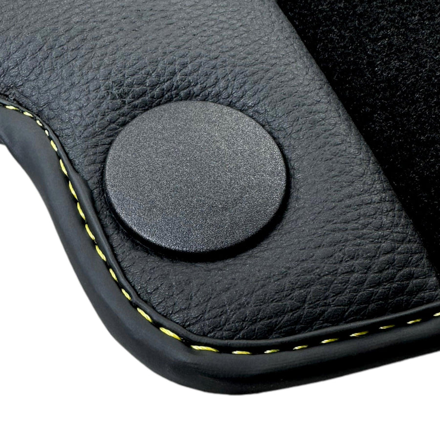 Black Floor Mats For Mercedes Benz S-Class V223 (2021-2023) Hybrid | Fighter Jet Edition - AutoWin