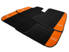 Black Floor Mats For Rolls Royce Black Badge Ghost Orange Alcantara - AutoWin