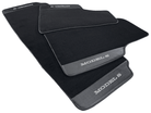 Black Floor Mats For Tesla Model S With Carbon Fiber Leather - AutoWin