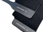 Black Floor Mats For Tesla Model Y With Carbon Fiber Leather - AutoWin