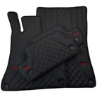 Black Leather Floor Mats For Mercedes Benz E-Class S210 Estate 4Matic (1996-2003) | ER56 Design - AutoWin