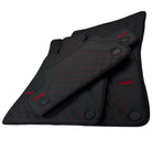 Black Leather Floor Mats For Mercedes Benz E-Class W210 Sedan 4Matic (1995-2002) | ER56 Design - AutoWin