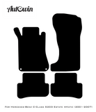 Black Luxury Floor Mats For Mercedes Benz C-Class S203 Estate 4Matic (2001-2007) | ER56 Design - AutoWin
