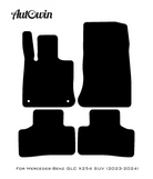 Black Luxury Floor Mats For Mercedes Benz GLC-Class X254 SUV (2023-2024) | ER56 Design - AutoWin