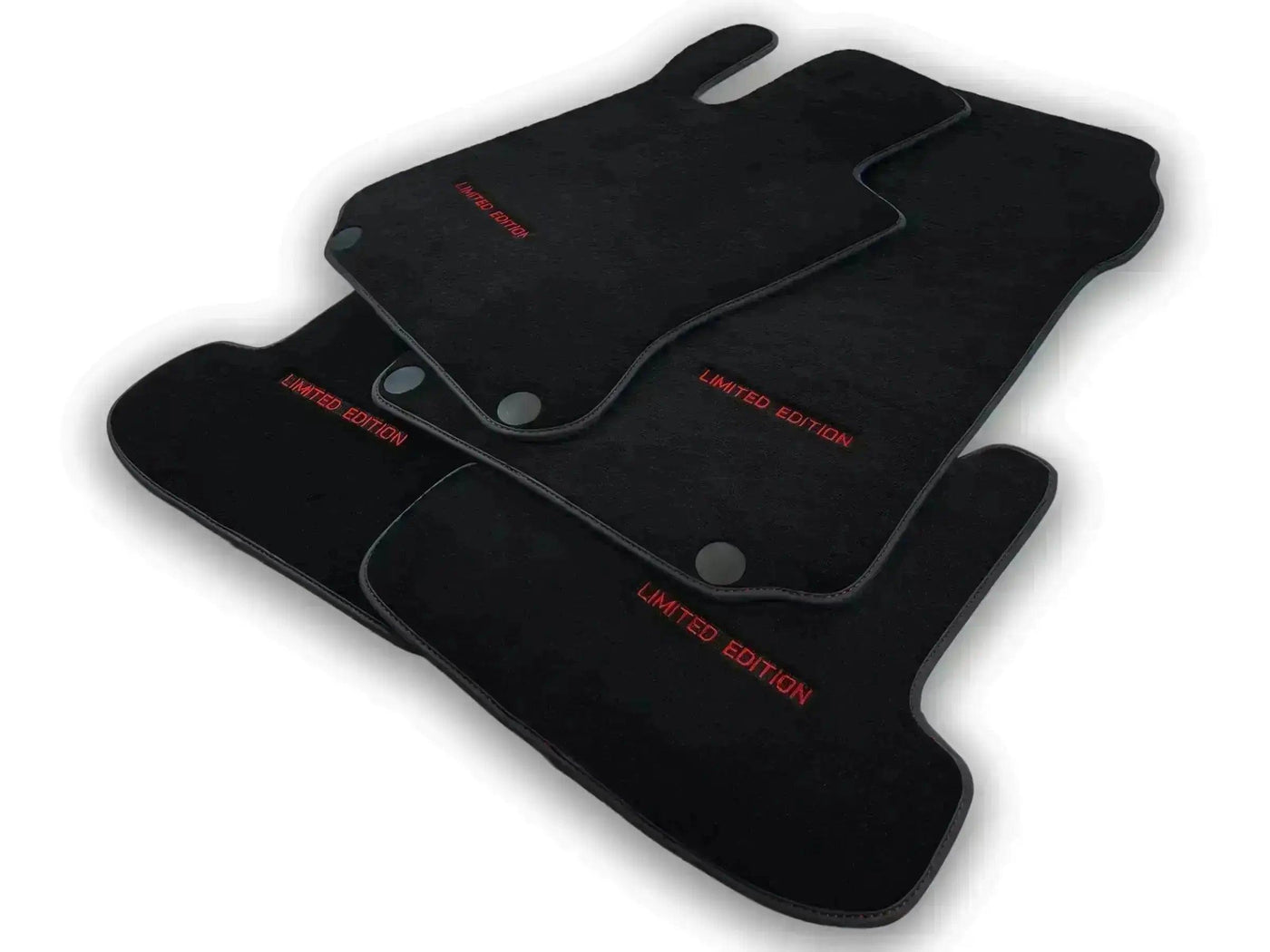 Black Luxury Floor Mats For Mercedes Benz GLK-Class X204 (2008-2012) | ER56 Design - AutoWin
