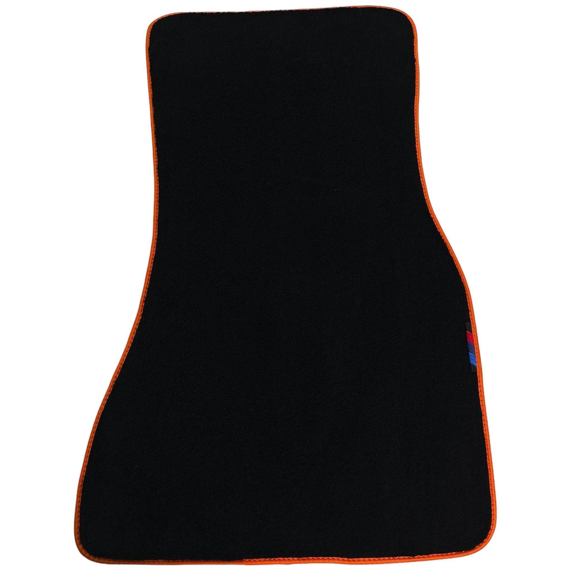 Black Mats For BMW 3 Series E91 5-door Touring | Orange Trim - AutoWin