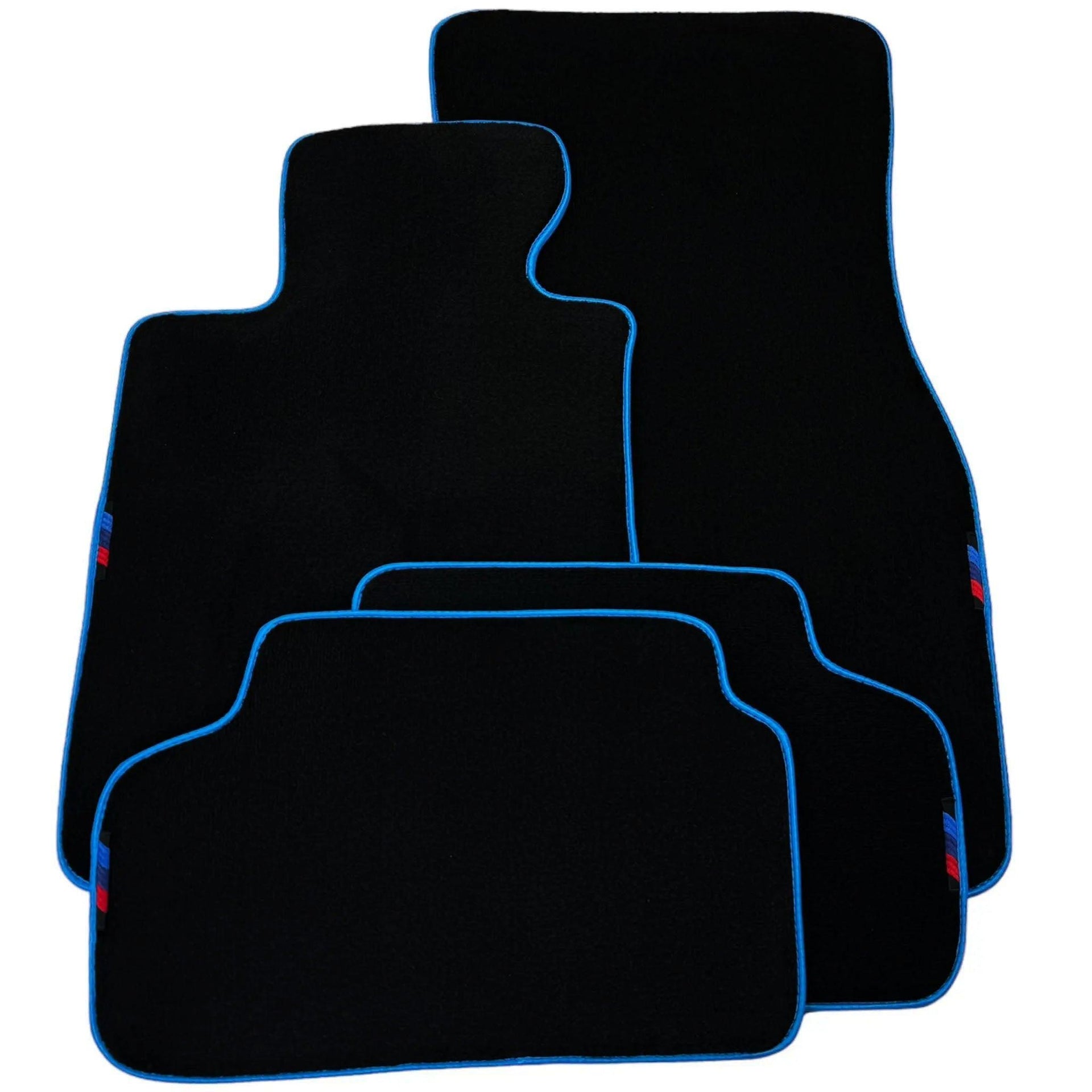 Black Mats For BMW 3 Series F31 5-doors Wagon | Sky Blue Trim - AutoWin