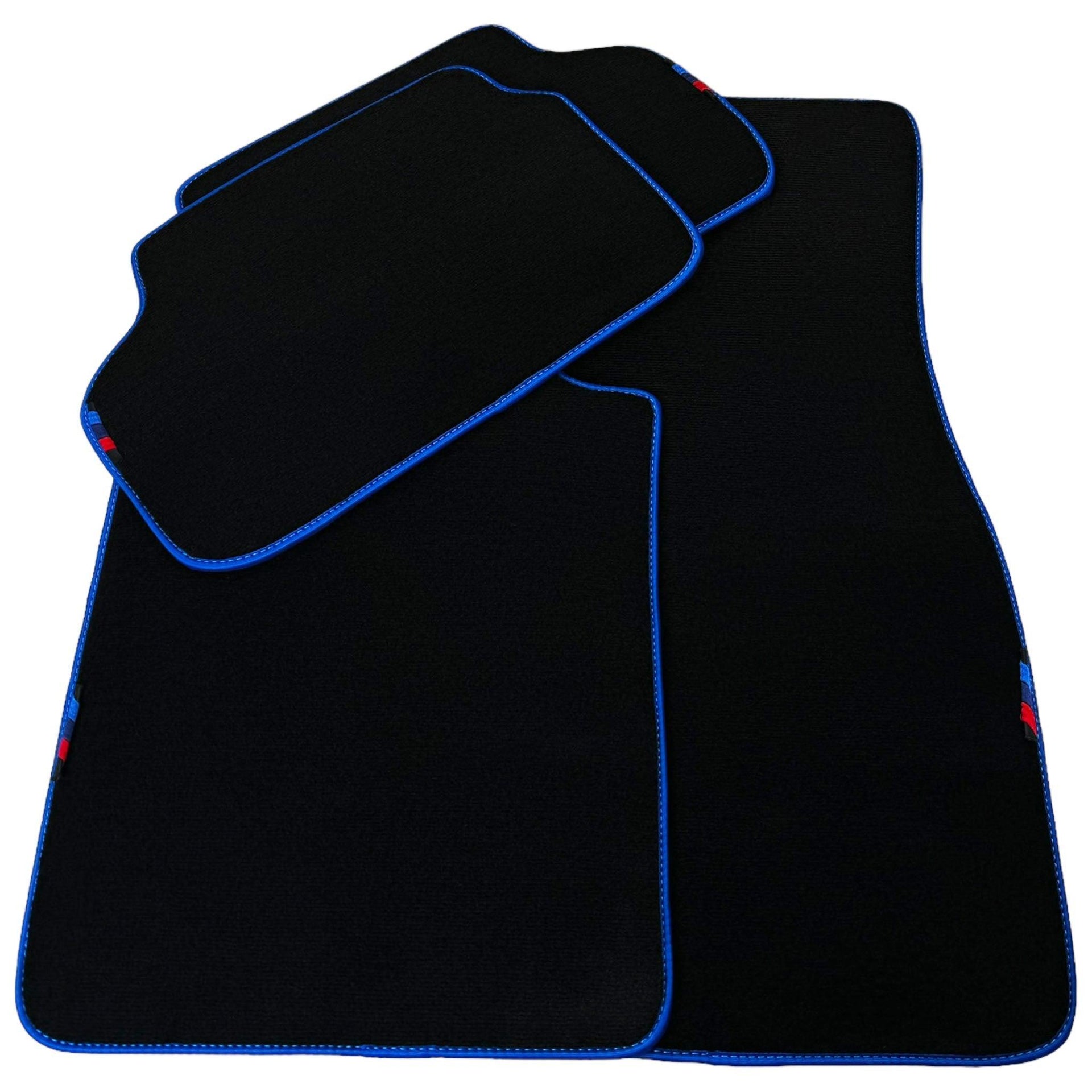 Black Mats For BMW 5 Series G30 | Blue Trim - AutoWin
