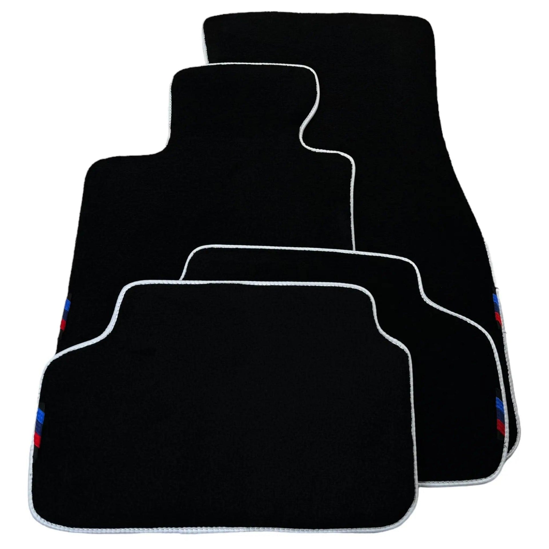 Black Mats For BMW M3 E46 | White Trim - AutoWin