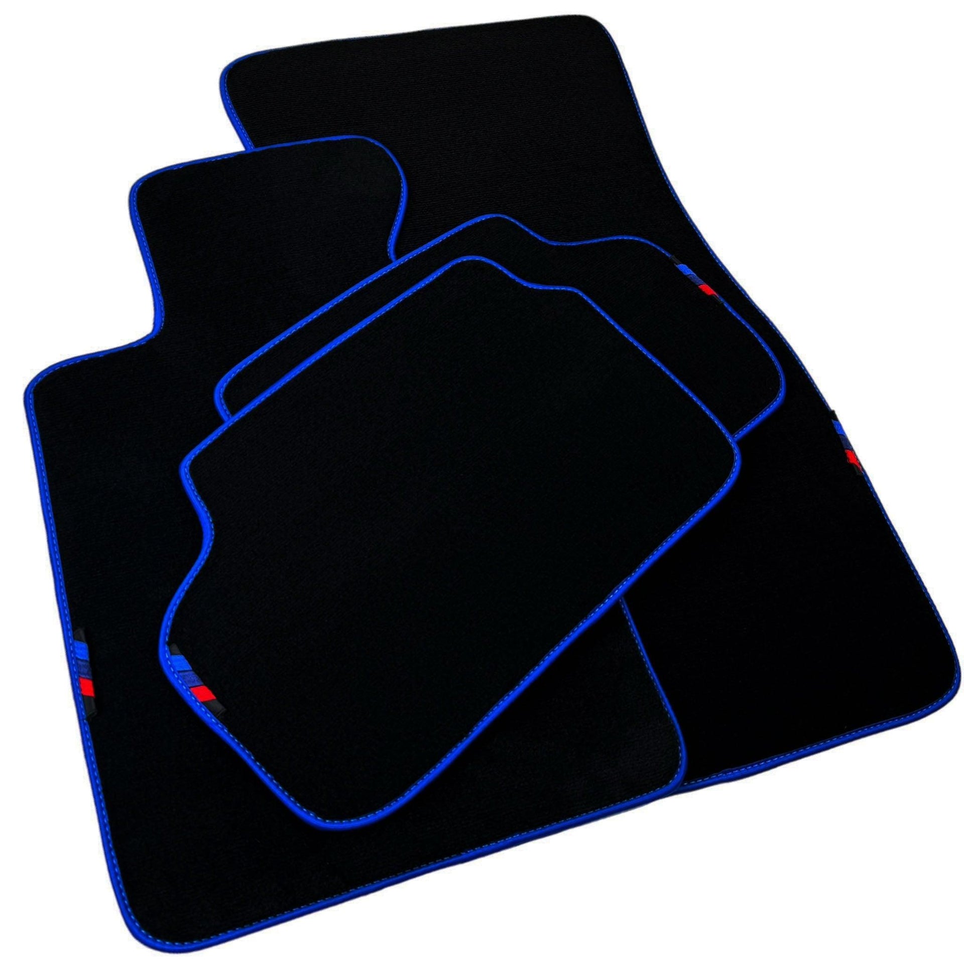 Black Mats For BMW M6 E24 | Blue Trim - AutoWin