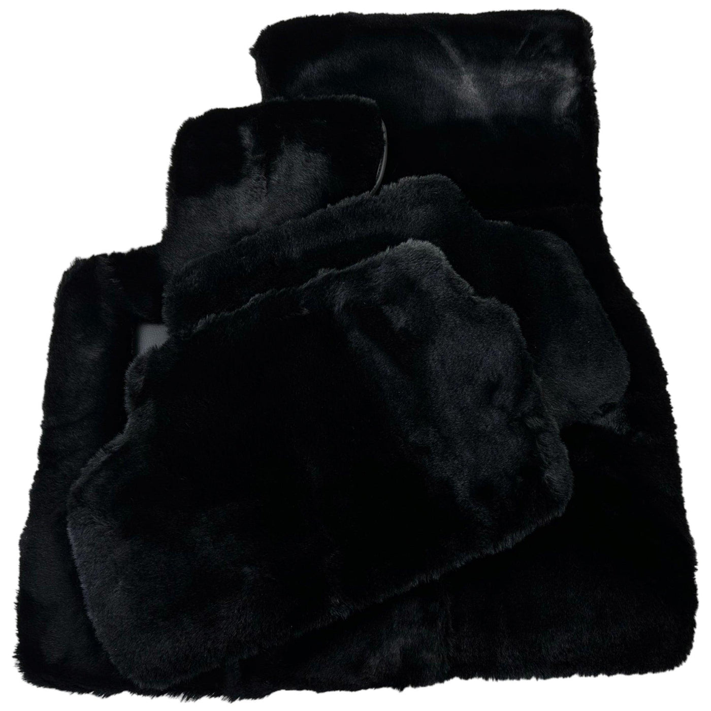 Black Sheepskin Floor Floor Mats For BMW 4 Series F32 - AutoWin