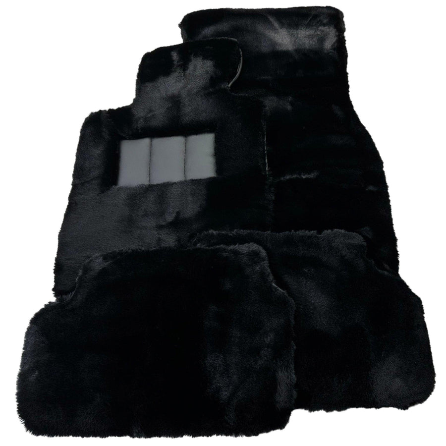 Black Sheepskin Floor Floor Mats For BMW M5 Series F90 - AutoWin