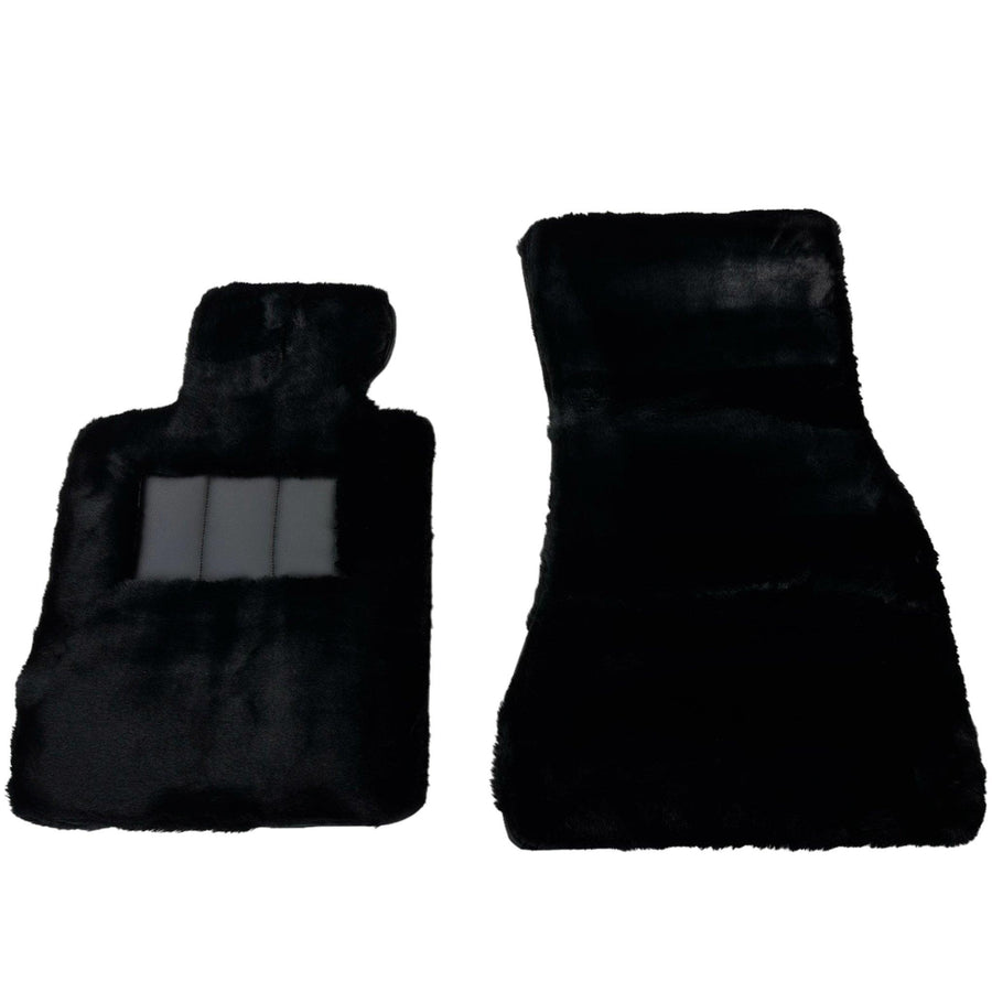 Black Sheepskin Floor Mats For BMW 3 Series G21 5-door Wagon - AutoWin
