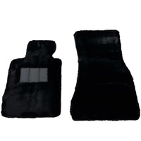 Black Sheepskin Floor Mats For BMW M6 E63 Coupe No Steps Edition - AutoWin