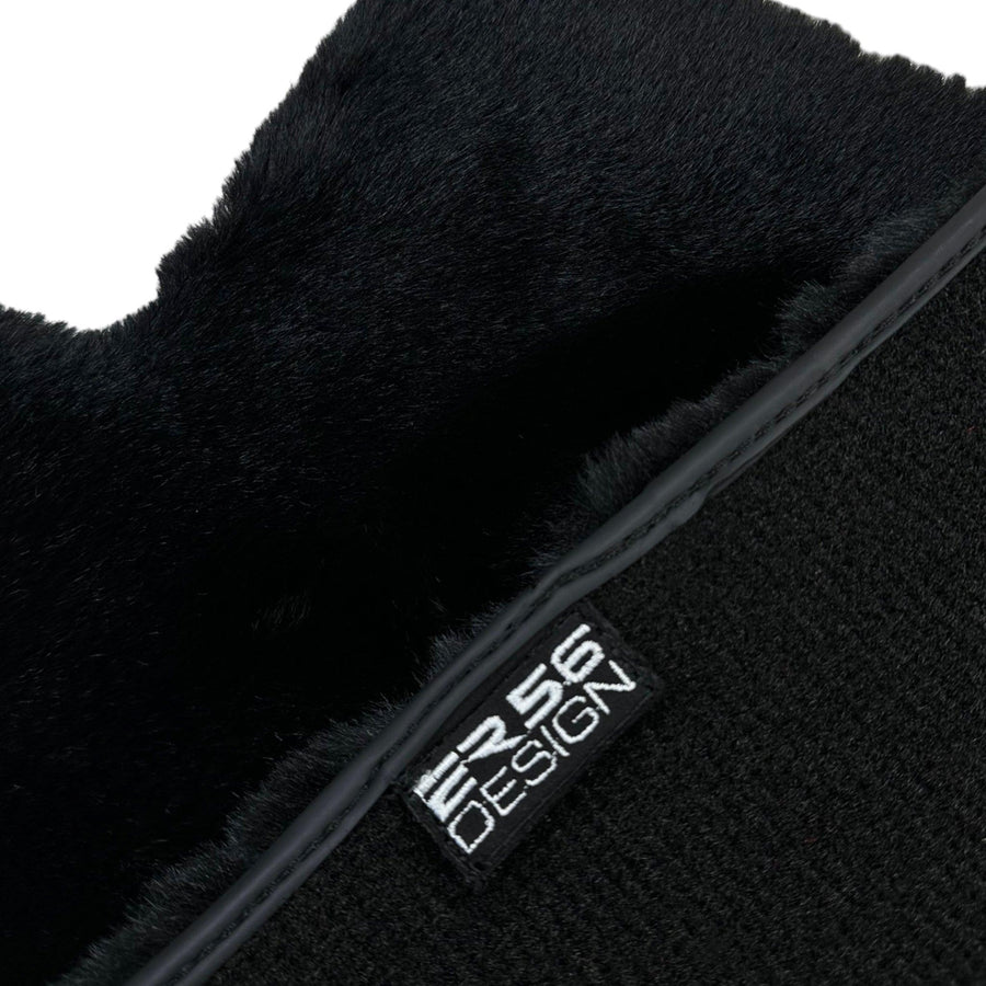 Black Sheepskin Floor Mats For Mercedes Benz CL-Class C216 Coupe (2006-2013) | ER56 Design - AutoWin