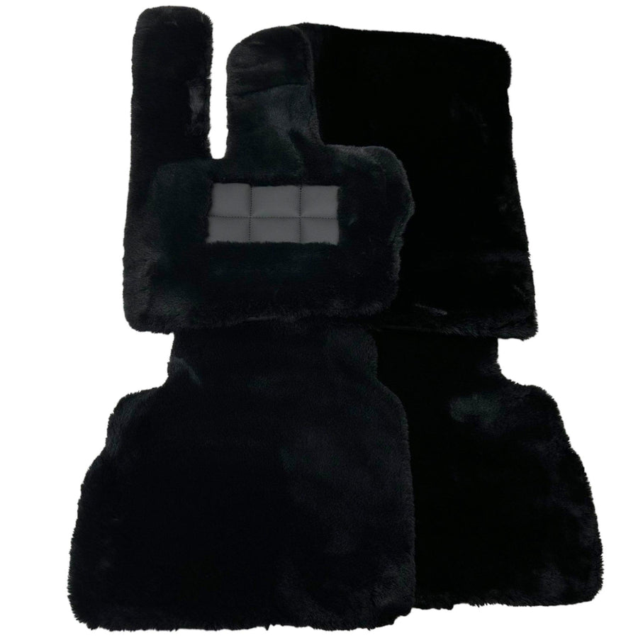 Black Sheepskin Floor Mats For Mercedes Benz CL-Class C216 Coupe (2006-2013) | ER56 Design - AutoWin