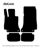 Black Sheepskin Floor Mats For Mercedes Benz E-Class C238 Coupe (2017-2023) | ER56 Design - AutoWin