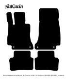 Black Sheepskin Floor Mats For Mercedes Benz E-Class W213 Sedan (2020-2023) Hybrid | ER56 Design - AutoWin