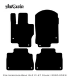 Black Sheepskin Floor Mats For Mercedes Benz GLE-Class C167 Coupe (2020-2023) | ER56 Design - AutoWin