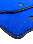 Blue Floor Mats For Ferrari 812 Superfast With Carbon Fiber Leather - AutoWin