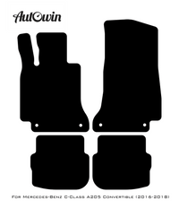 Blue Floor Mats For Mercedes Benz C-Class A205 Convertible (2016-2018) | Limited Edition - AutoWin